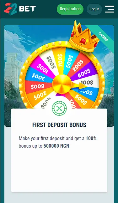 22bet casino bonus
