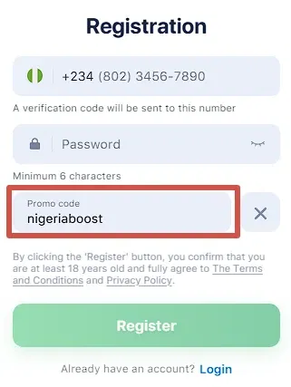 How to activate 1win Nigeria Promo Code?