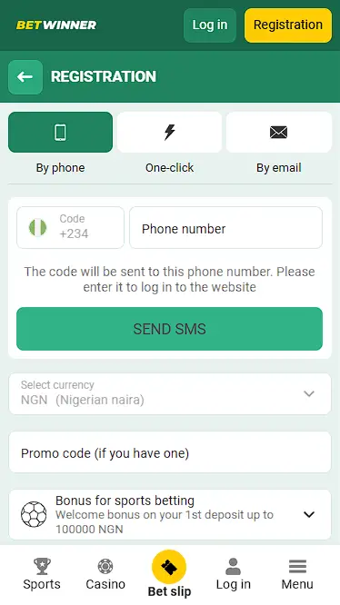 betwinner registration