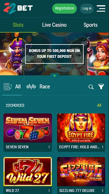 22bet slots