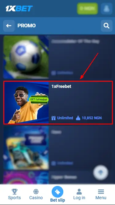 1xBet 1xFreebet Bonus
