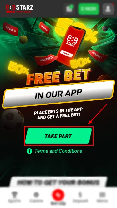 888Starz Free Bet Bonus