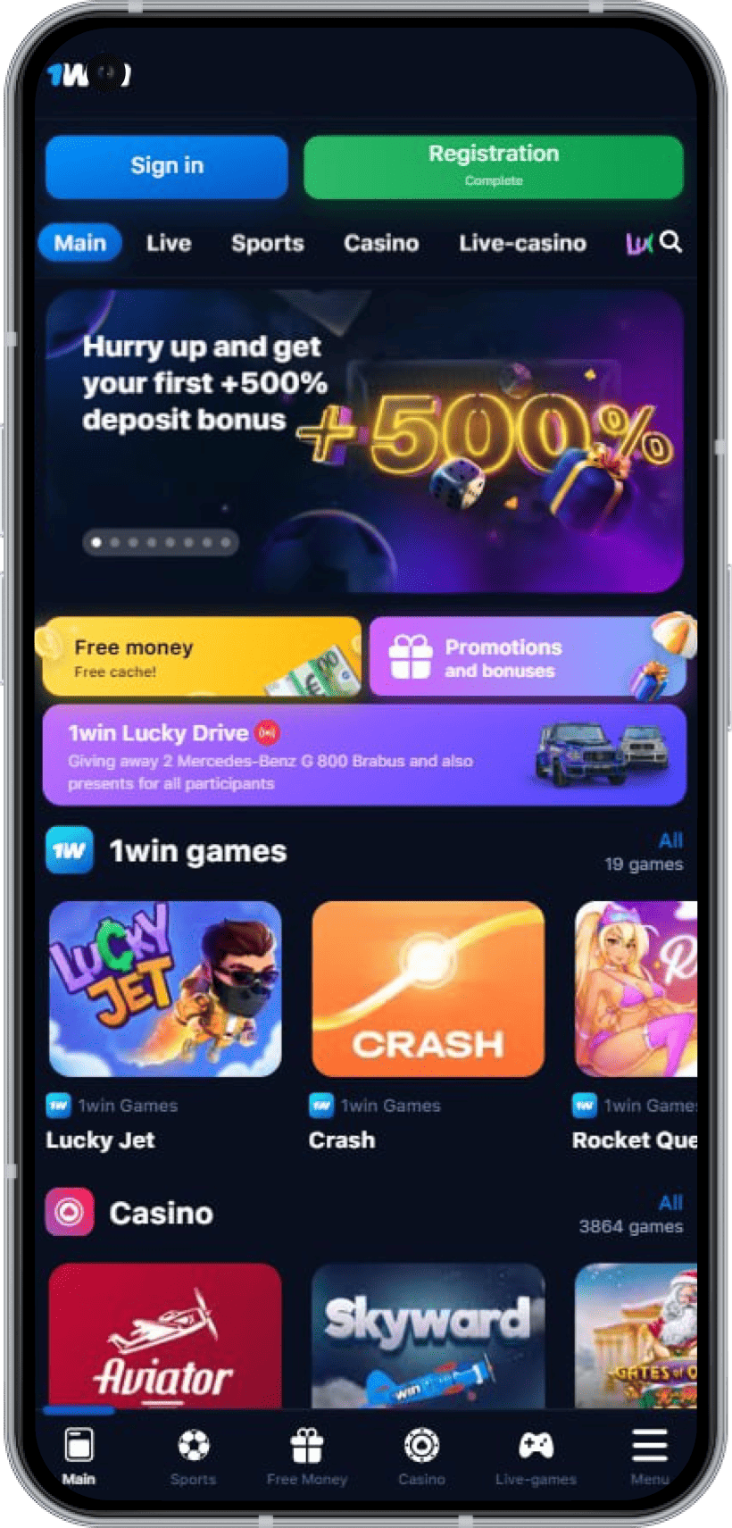 1win app for betting in Nigeria