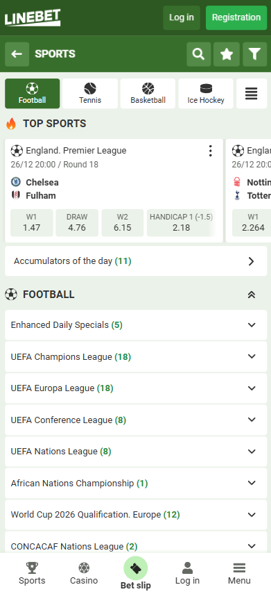 Linebet Football
