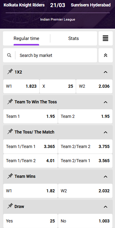 betting market cricket
