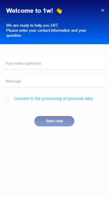 1win iOS App Nigeria - Support Chat