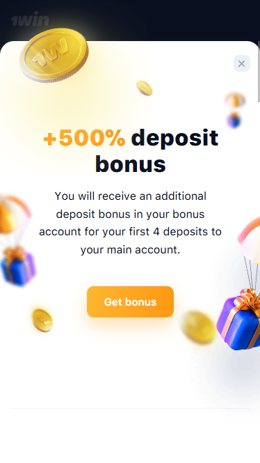 1win iOS App Nigeria - Welcome Bonus +500% Page