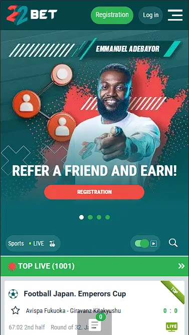 22bet mobile site