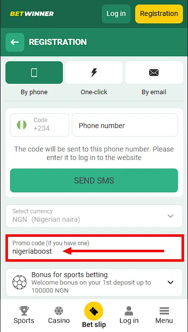 betwinner code promo