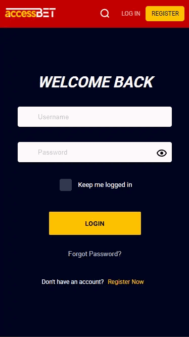 Accessbet Login Form