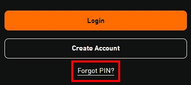 LiveScore Bet forgot pin option