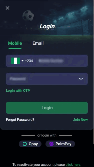 ILOTbet login via phone