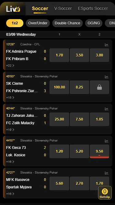 MSport Betting Page