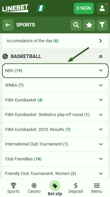 Linebet NBA Section In The Sportsbook