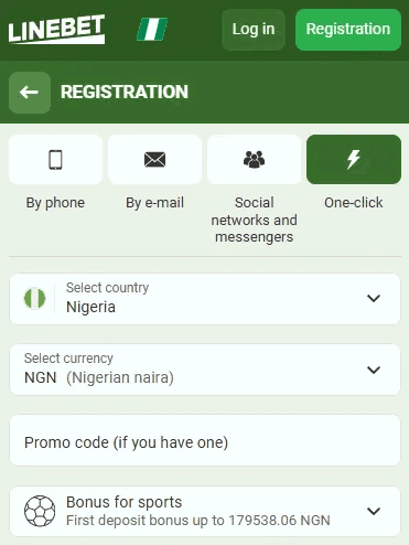 Linebet Registration Form Nigeria 2025