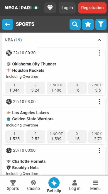 BetWinner NBA Markets For Basketball Match