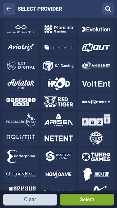 1xBet Gambling Section Providers