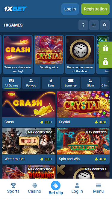 Diversity of Games at 1xBet Casino