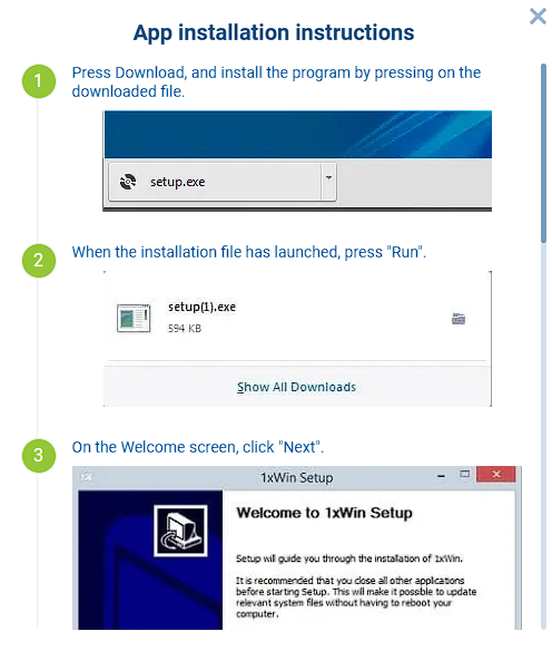 1xbet PC App Installation Guide