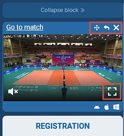 1xBet Desktop Live Stream